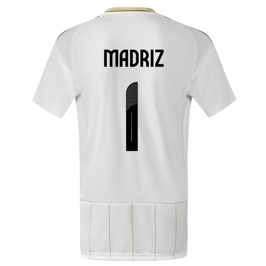 Hombre Fútbol Camiseta Costa Rica Abraham Madriz #1 Blanco 2ª Equipación 24-26 Perú