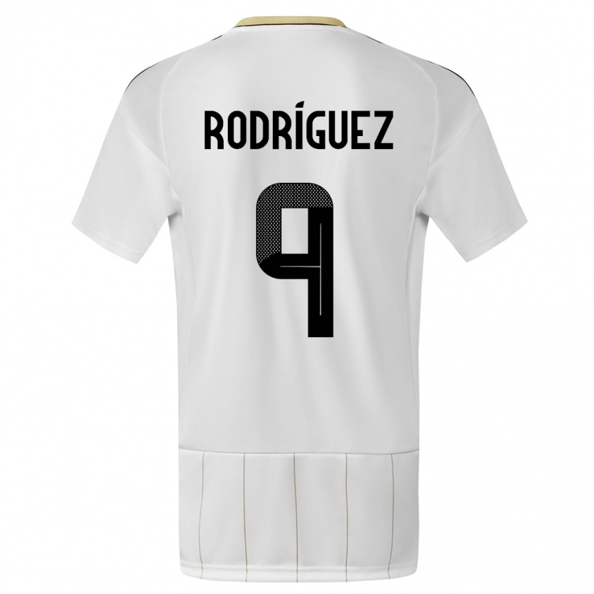 Hombre Fútbol Camiseta Costa Rica Doryan Rodriguez #9 Blanco 2ª Equipación 24-26 Perú