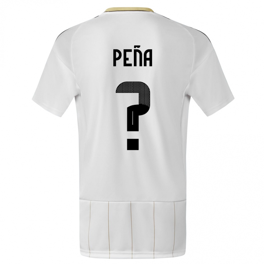 Hombre Fútbol Camiseta Costa Rica Randy Pena #0 Blanco 2ª Equipación 24-26 Perú