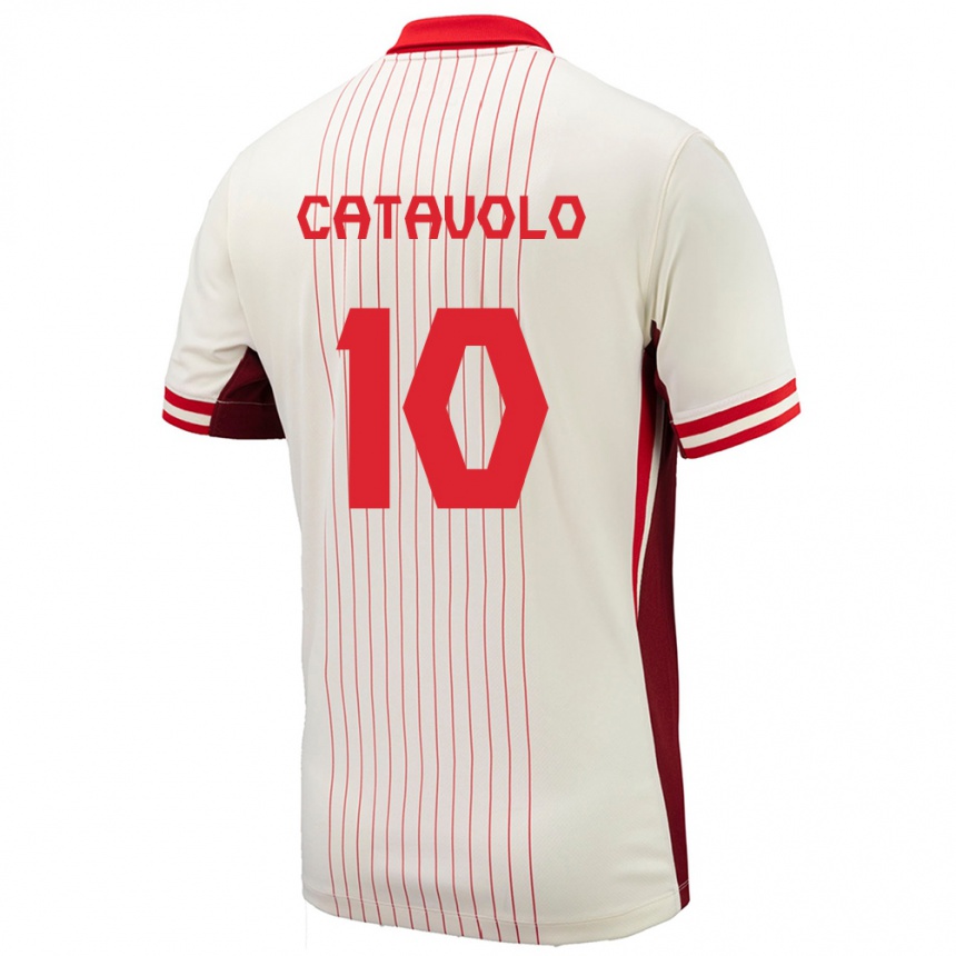 Hombre Fútbol Camiseta Canadá Matthew Catavolo #10 Blanco 2ª Equipación 24-26 Perú