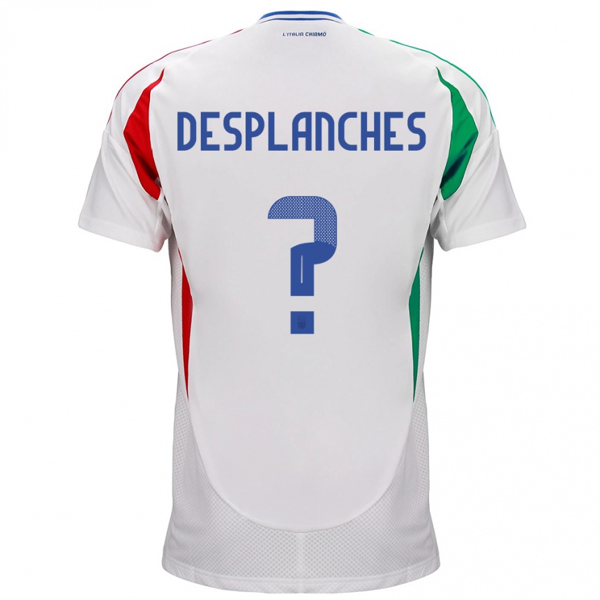 Hombre Fútbol Camiseta Italia Sebastiano Desplanches #0 Blanco 2ª Equipación 24-26 Perú