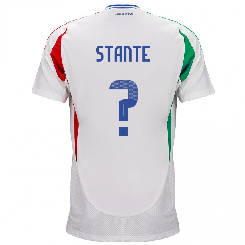 Hombre Fútbol Camiseta Italia Francesco Stante #0 Blanco 2ª Equipación 24-26 Perú