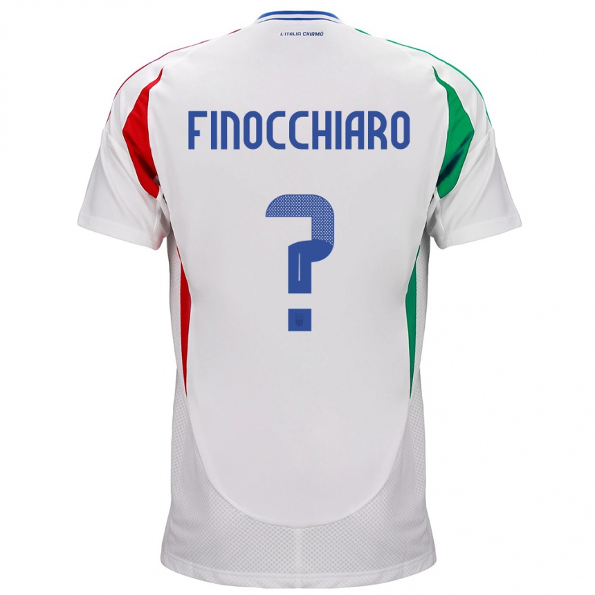 Hombre Fútbol Camiseta Italia Gabriele Finocchiaro #0 Blanco 2ª Equipación 24-26 Perú