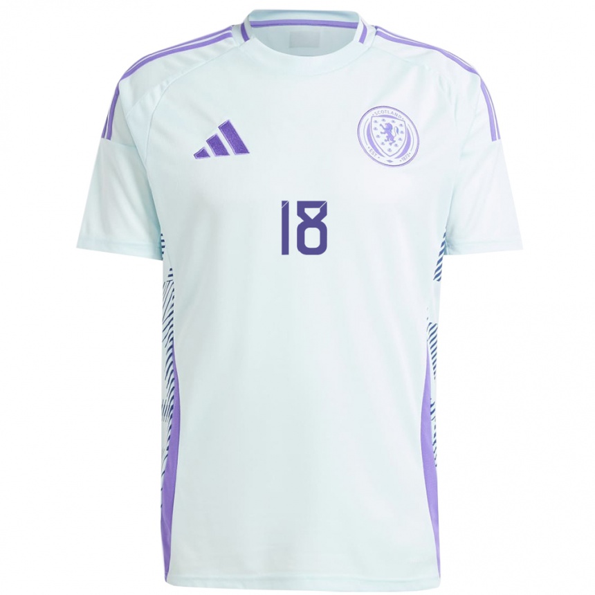 Hombre Fútbol Camiseta Escocia Lewis Ferguson #18 Azul Menta Claro 2ª Equipación 24-26 Perú