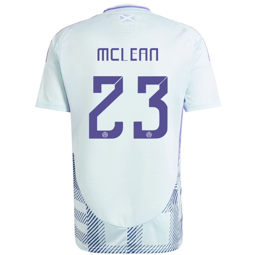 Hombre Fútbol Camiseta Escocia Kenny Mclean #23 Azul Menta Claro 2ª Equipación 24-26 Perú