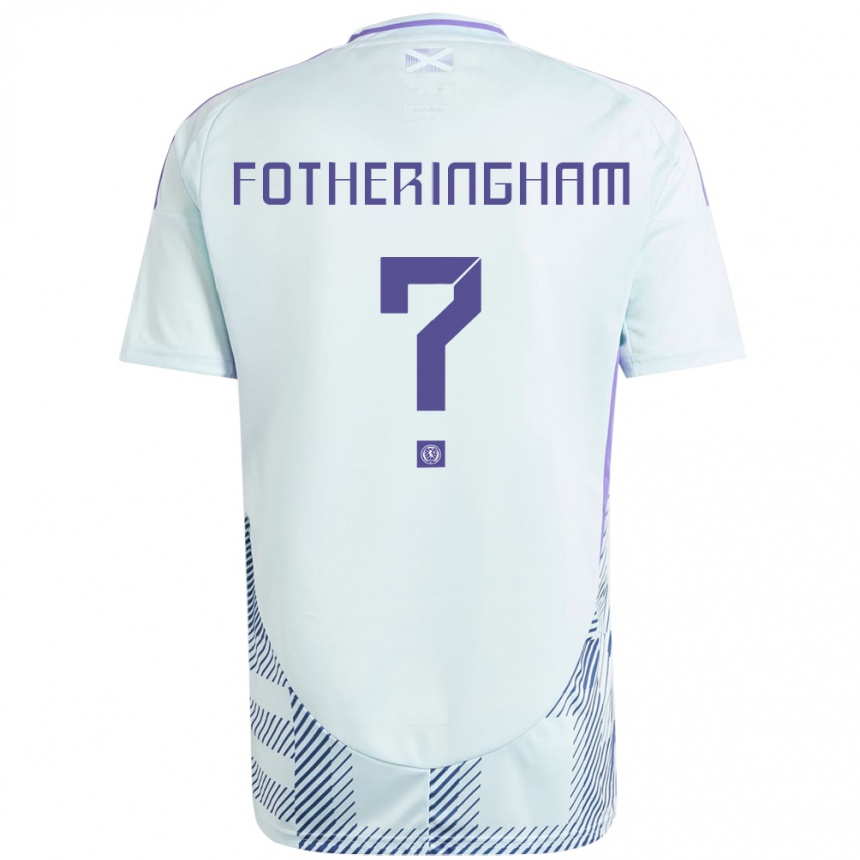 Hombre Fútbol Camiseta Escocia Kai Fotheringham #0 Azul Menta Claro 2ª Equipación 24-26 Perú