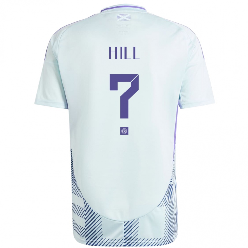 Hombre Fútbol Camiseta Escocia Kathryn Hill #0 Azul Menta Claro 2ª Equipación 24-26 Perú