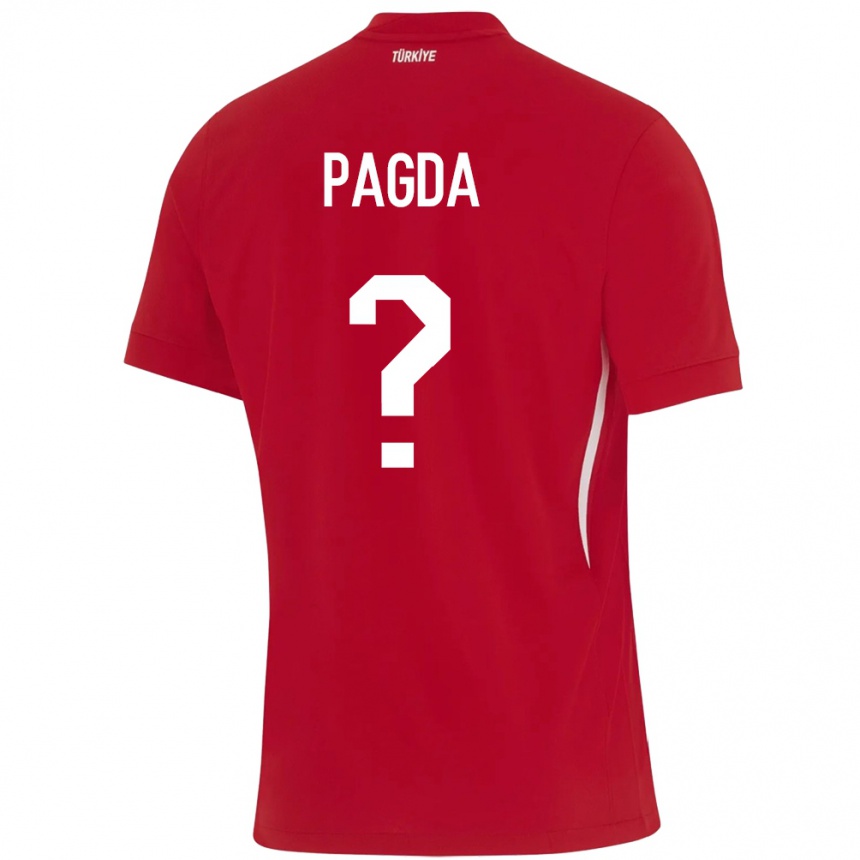 Hombre Fútbol Camiseta Turquía Ali Pağda #0 Rojo 2ª Equipación 24-26 Perú