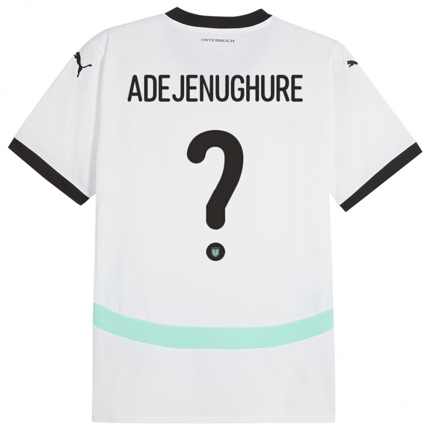 Hombre Fútbol Camiseta Austria Oghenetejiri Adejenughure #0 Blanco 2ª Equipación 24-26 Perú