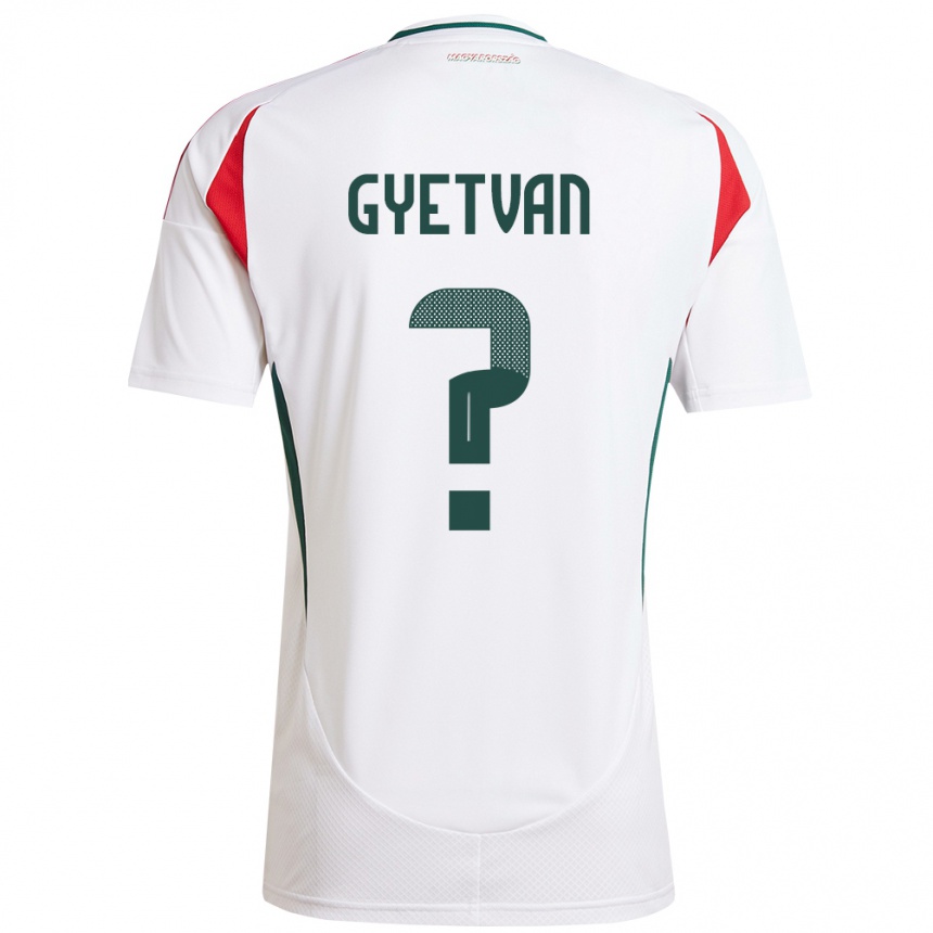 Hombre Fútbol Camiseta Hungría Márk Gyetván #0 Blanco 2ª Equipación 24-26 Perú