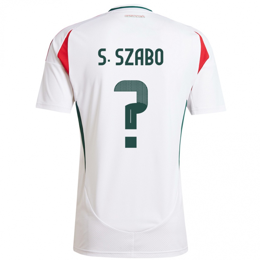 Hombre Fútbol Camiseta Hungría Szilárd Szabó #0 Blanco 2ª Equipación 24-26 Perú