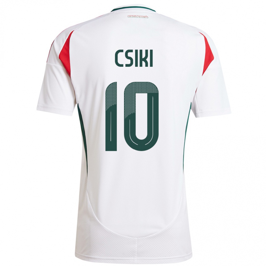 Hombre Fútbol Camiseta Hungría Anna Csiki #10 Blanco 2ª Equipación 24-26 Perú