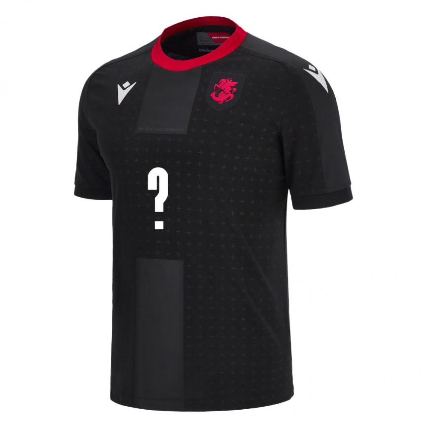 Hombre Fútbol Camiseta Georgia Giorgi Omarashvili #0 Negro 2ª Equipación 24-26 Perú