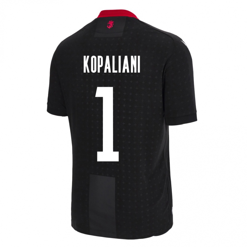 Hombre Fútbol Camiseta Georgia Soso Kopaliani #1 Negro 2ª Equipación 24-26 Perú