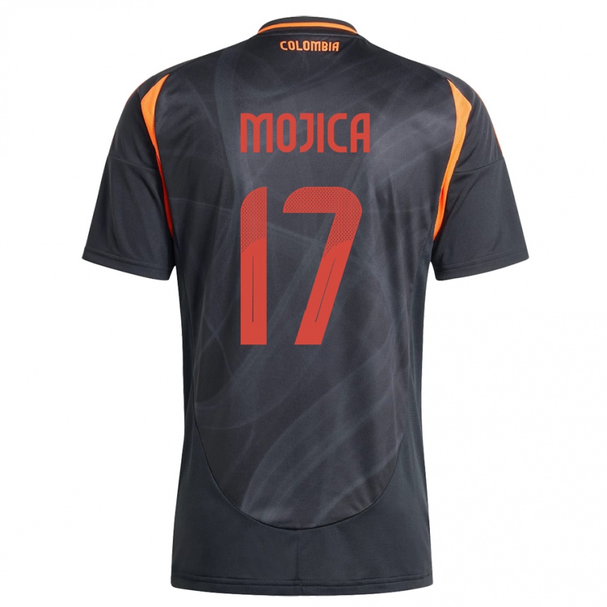 Hombre Fútbol Camiseta Colombia Johan Mojica #17 Negro 2ª Equipación 24-26 Perú