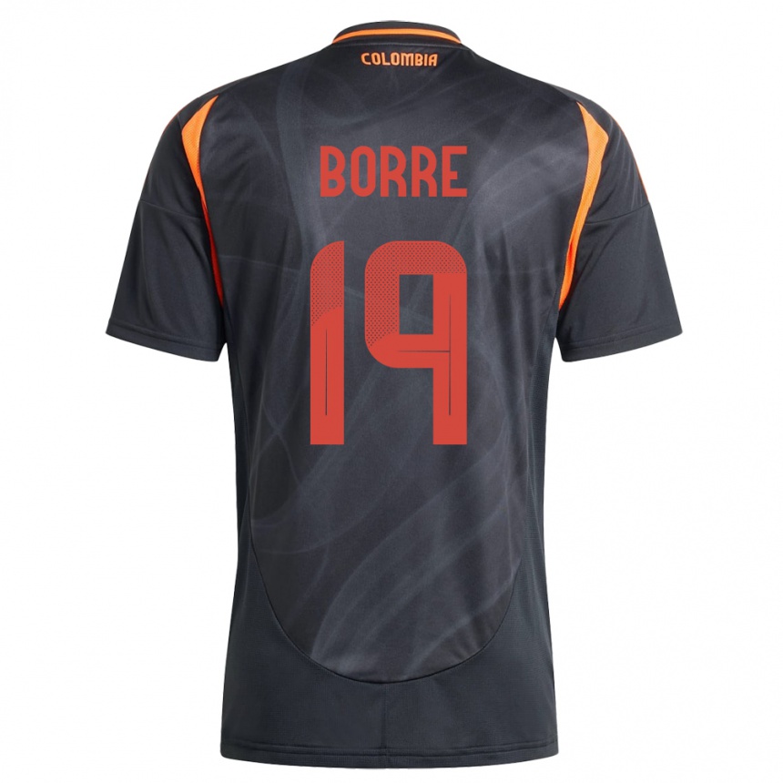 Hombre Fútbol Camiseta Colombia Rafael Borré #19 Negro 2ª Equipación 24-26 Perú