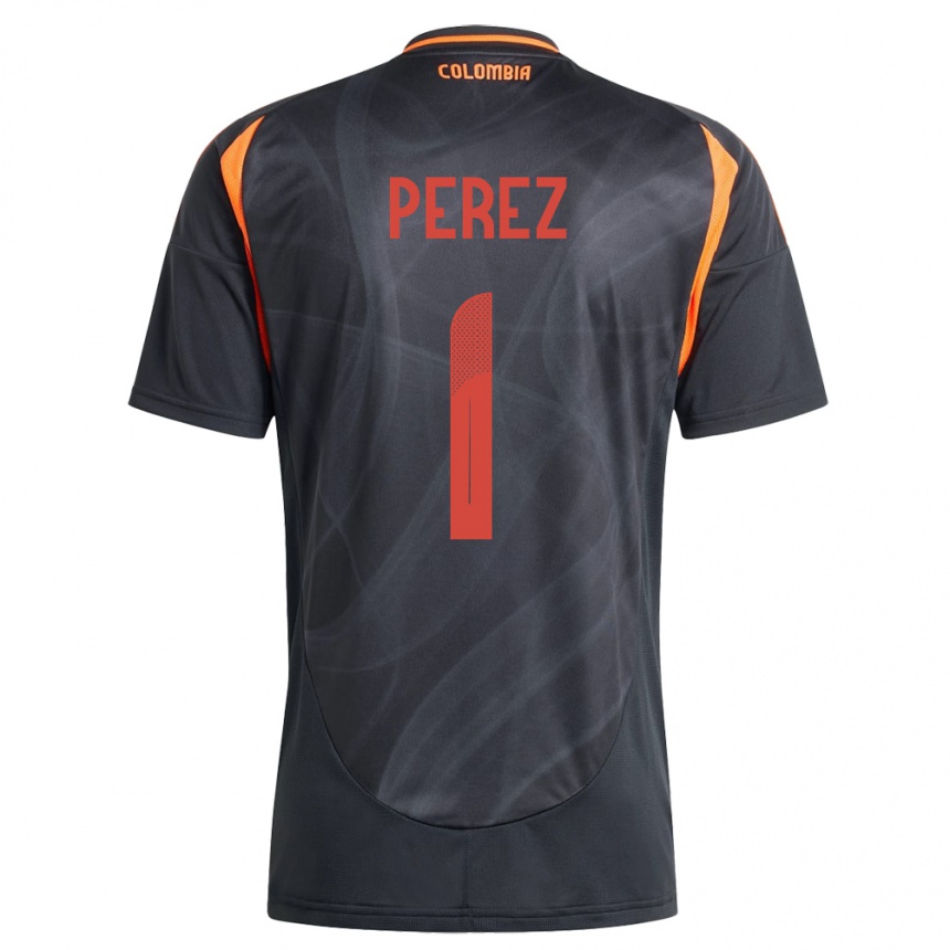 Hombre Fútbol Camiseta Colombia Catalina Pérez #1 Negro 2ª Equipación 24-26 Perú