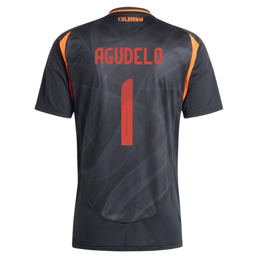 Hombre Fútbol Camiseta Colombia Luisa Agudelo #1 Negro 2ª Equipación 24-26 Perú