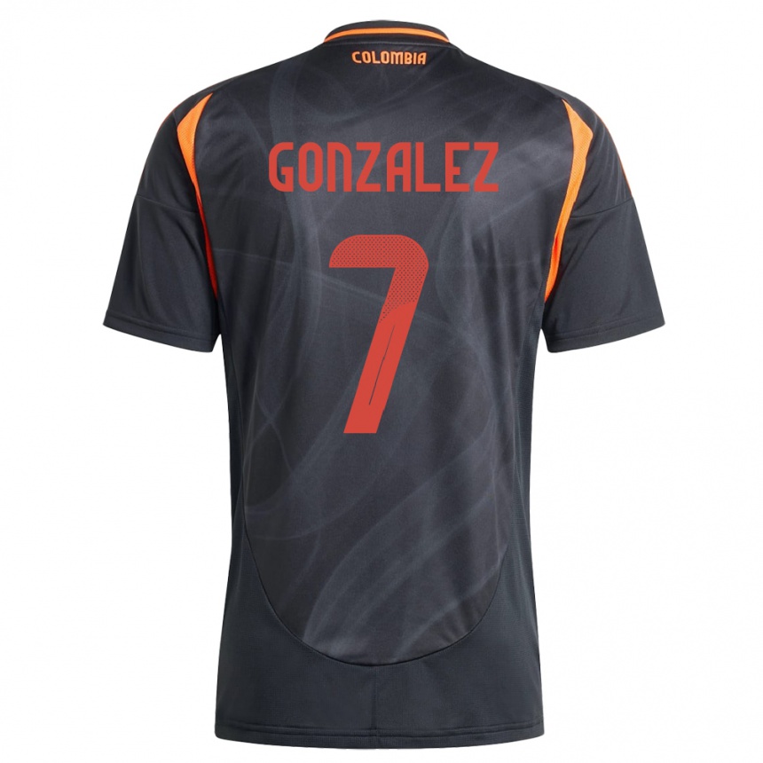 Hombre Fútbol Camiseta Colombia Celis González #7 Negro 2ª Equipación 24-26 Perú