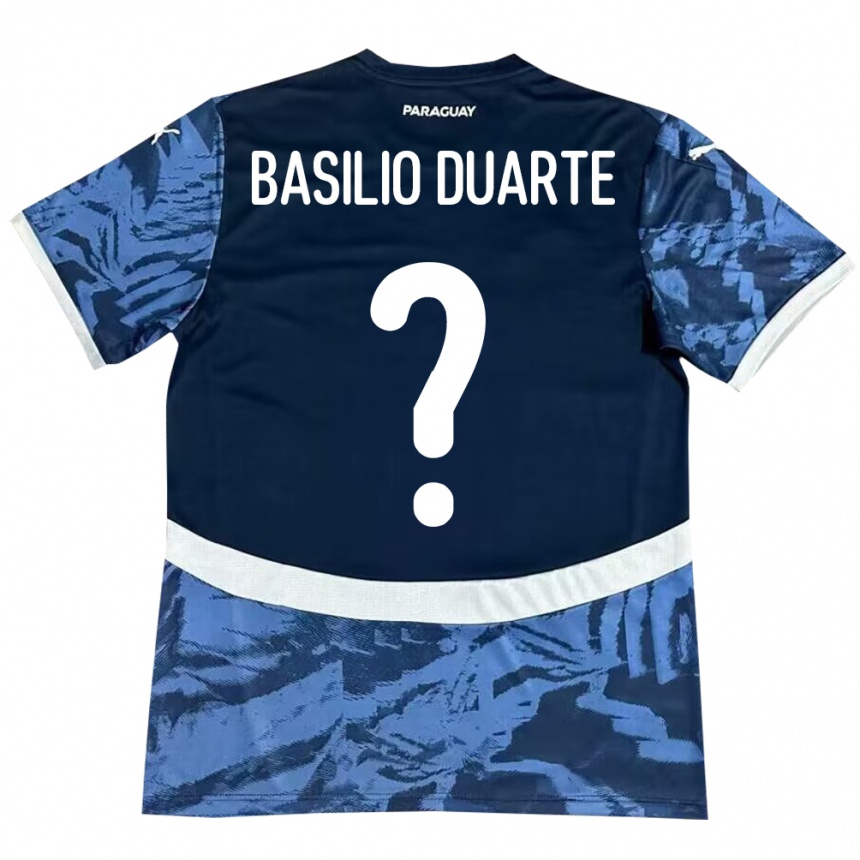 Hombre Fútbol Camiseta Paraguay Basilio Duarte #0 Azul 2ª Equipación 24-26 Perú