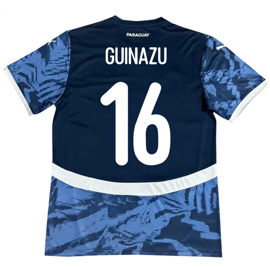 Hombre Fútbol Camiseta Paraguay Lucas Guiñazú #16 Azul 2ª Equipación 24-26 Perú