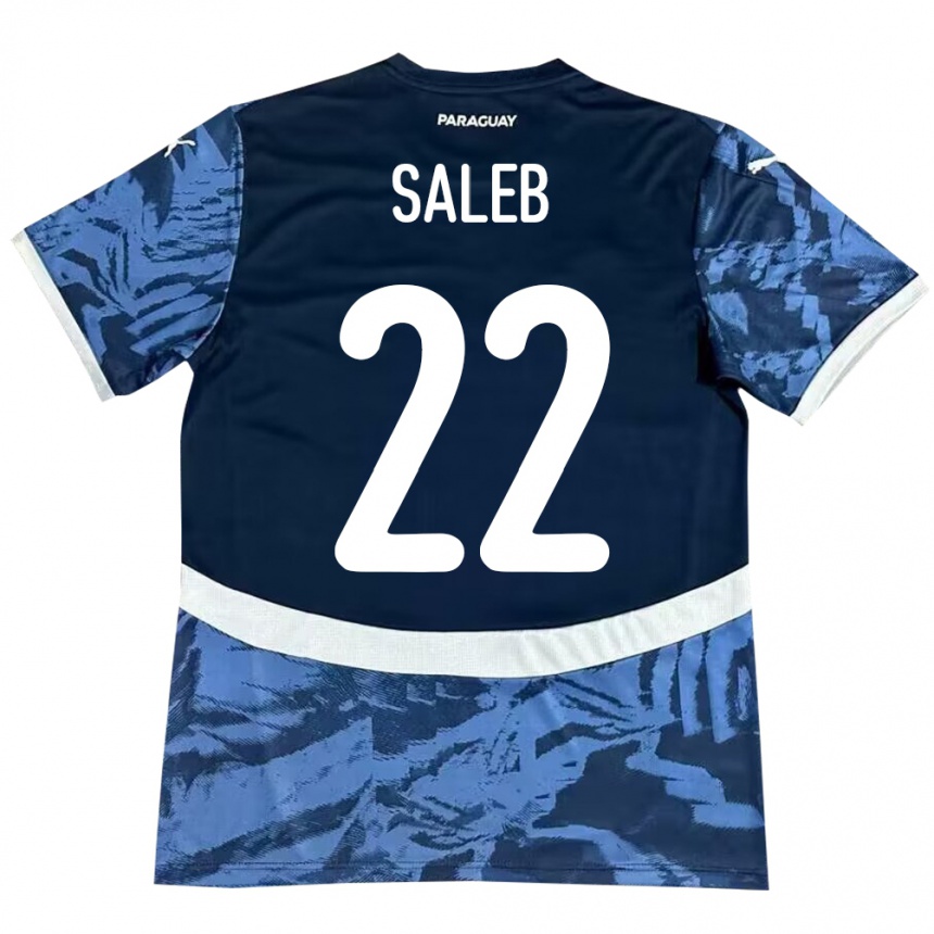 Hombre Fútbol Camiseta Paraguay Gloria Saleb #22 Azul 2ª Equipación 24-26 Perú