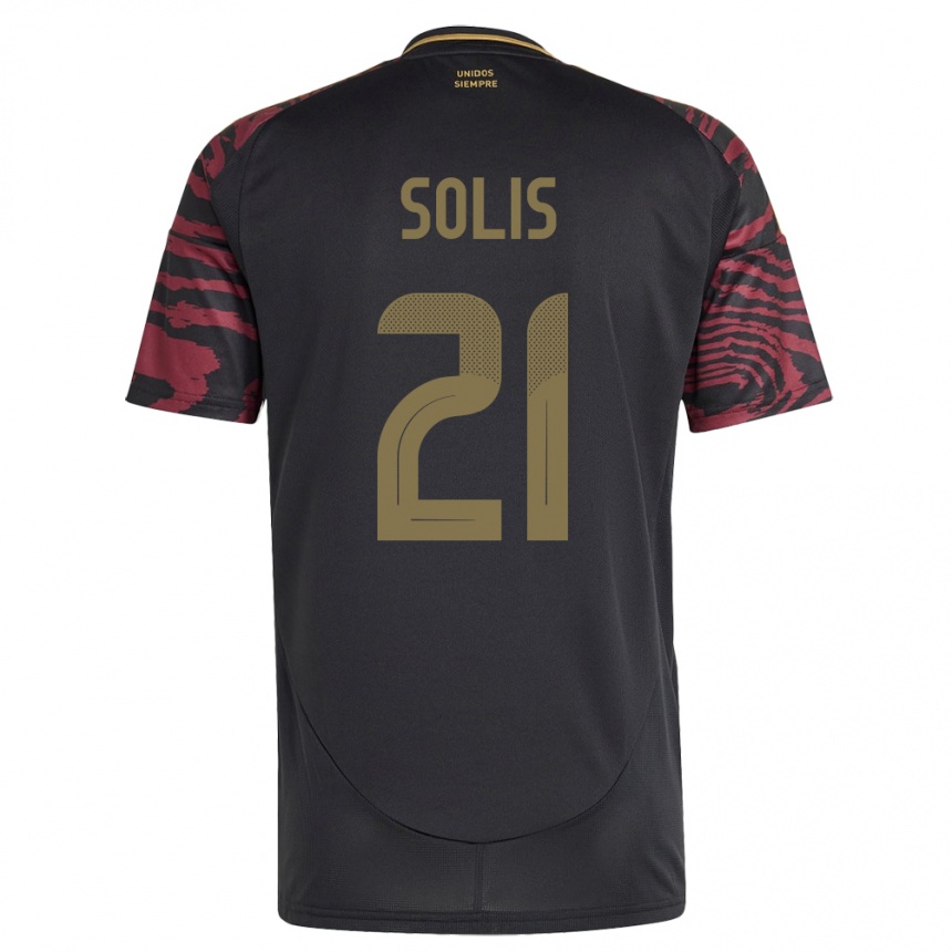 Hombre Fútbol Camiseta Perú Renato Solís #21 Negro 2ª Equipación 24-26 Perú