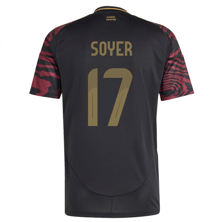 Hombre Fútbol Camiseta Perú Bassco Soyer #17 Negro 2ª Equipación 24-26 Perú