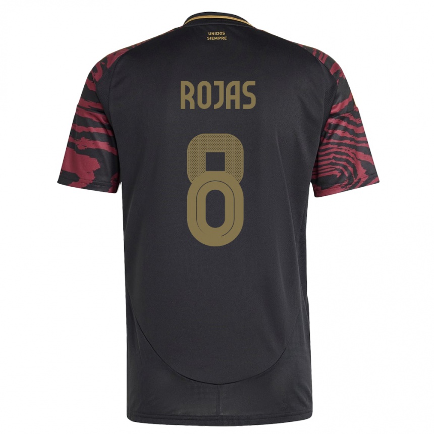 Hombre Fútbol Camiseta Perú Álvaro Rojas #8 Negro 2ª Equipación 24-26 Perú