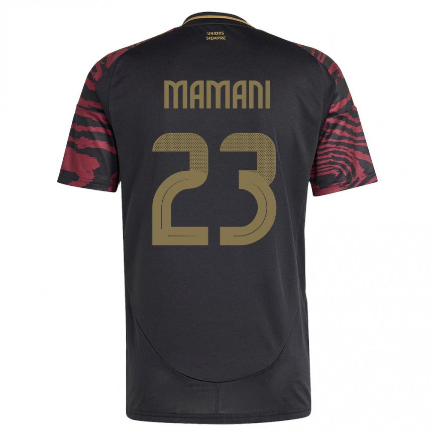 Hombre Fútbol Camiseta Perú Julia Mamani #23 Negro 2ª Equipación 24-26 Perú