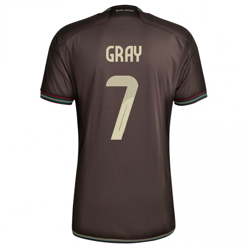 Hombre Fútbol Camiseta Jamaica Demarai Gray #7 Marrón Noche 2ª Equipación 24-26 Perú