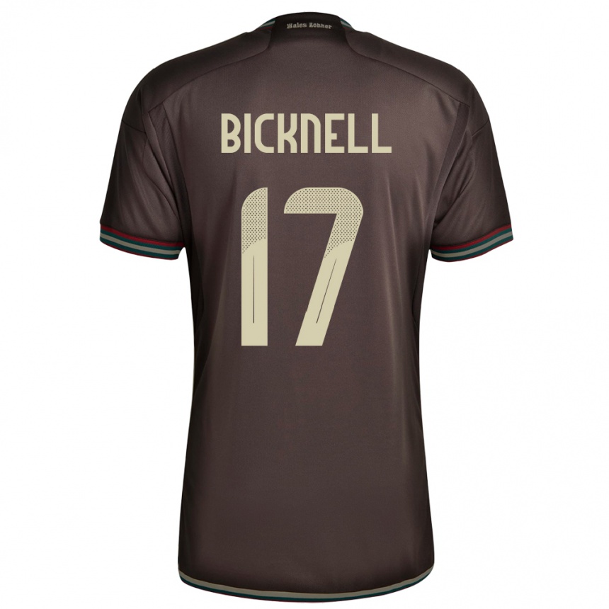 Hombre Fútbol Camiseta Jamaica Alexander Bicknell #17 Marrón Noche 2ª Equipación 24-26 Perú