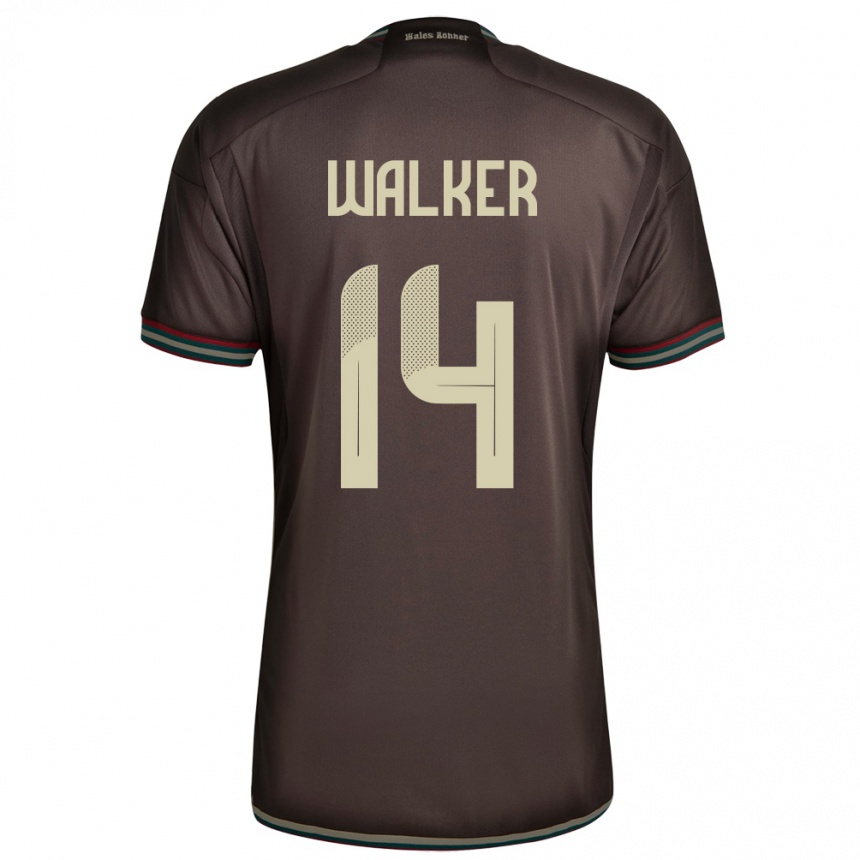 Hombre Fútbol Camiseta Jamaica Ricshya Walker #14 Marrón Noche 2ª Equipación 24-26 Perú