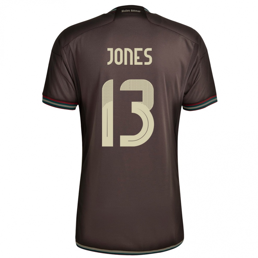 Hombre Fútbol Camiseta Jamaica Javanae Jones #13 Marrón Noche 2ª Equipación 24-26 Perú