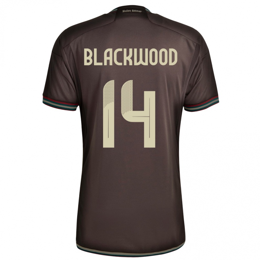 Hombre Fútbol Camiseta Jamaica Deneisha Blackwood #14 Marrón Noche 2ª Equipación 24-26 Perú