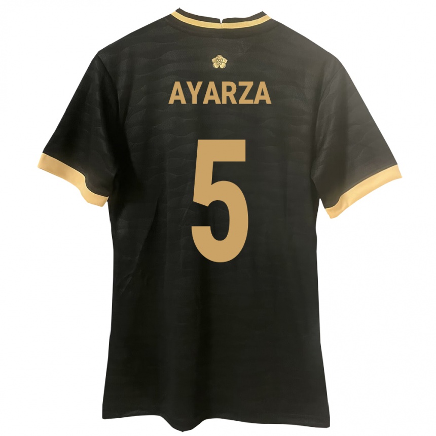 Hombre Fútbol Camiseta Panamá Abdiel Ayarza #5 Negro 2ª Equipación 24-26 Perú