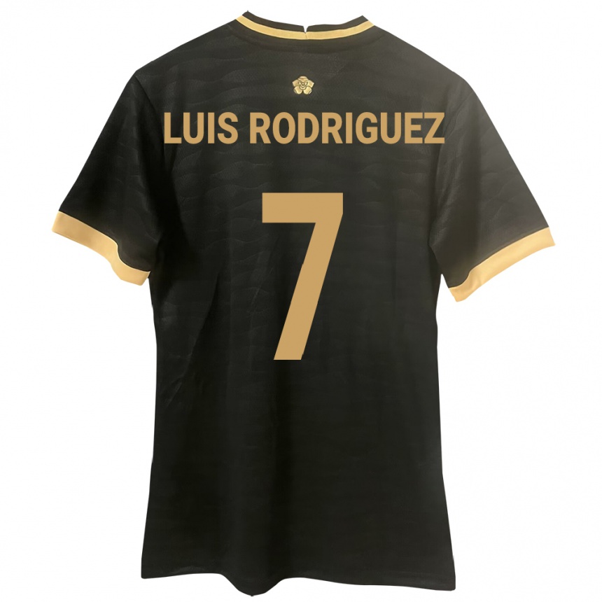 Hombre Fútbol Camiseta Panamá José Luis Rodríguez #7 Negro 2ª Equipación 24-26 Perú