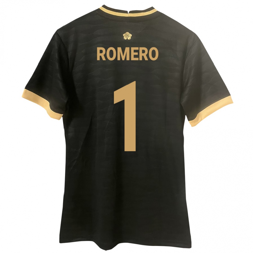 Hombre Fútbol Camiseta Panamá Manuel Romero #1 Negro 2ª Equipación 24-26 Perú