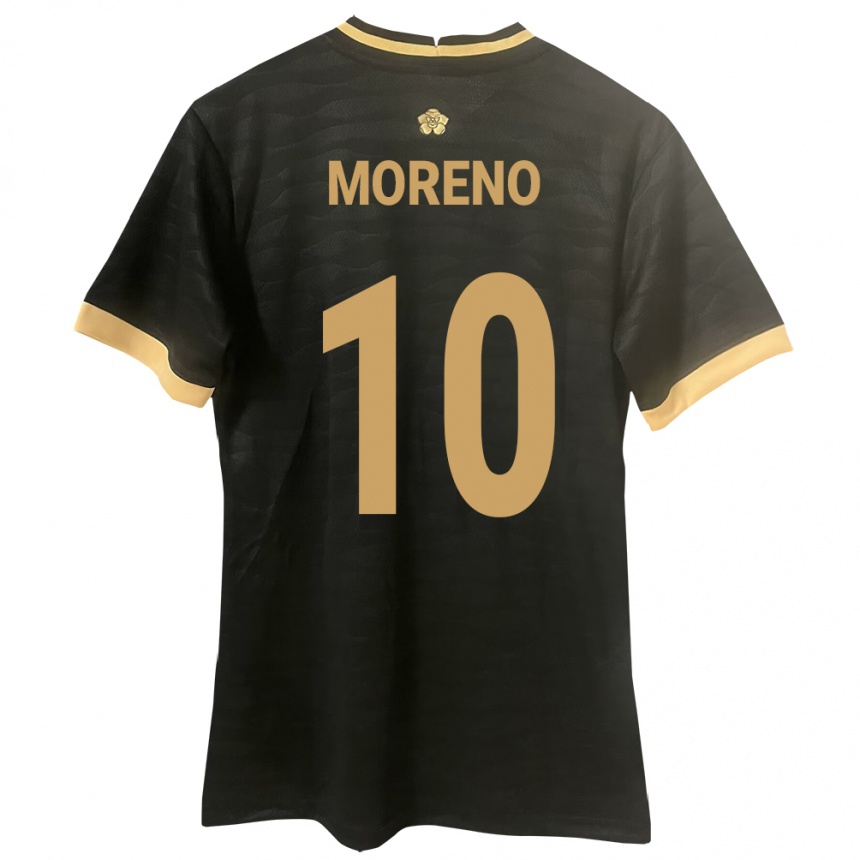 Hombre Fútbol Camiseta Panamá Éric Moreno #10 Negro 2ª Equipación 24-26 Perú