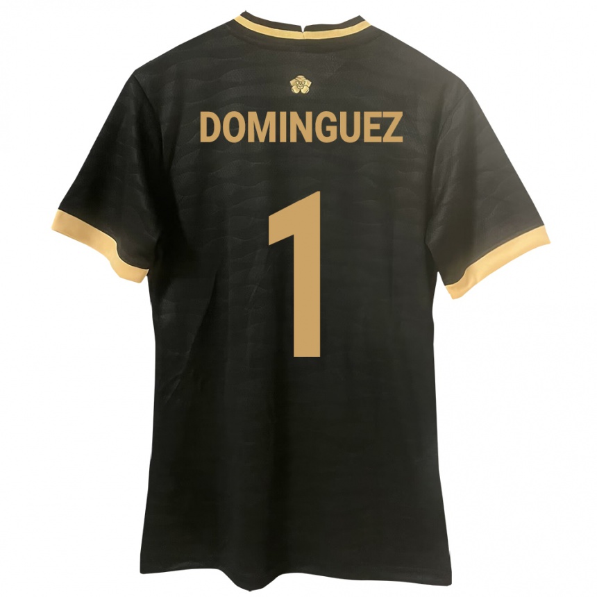 Hombre Fútbol Camiseta Panamá Valeska Domínguez #1 Negro 2ª Equipación 24-26 Perú