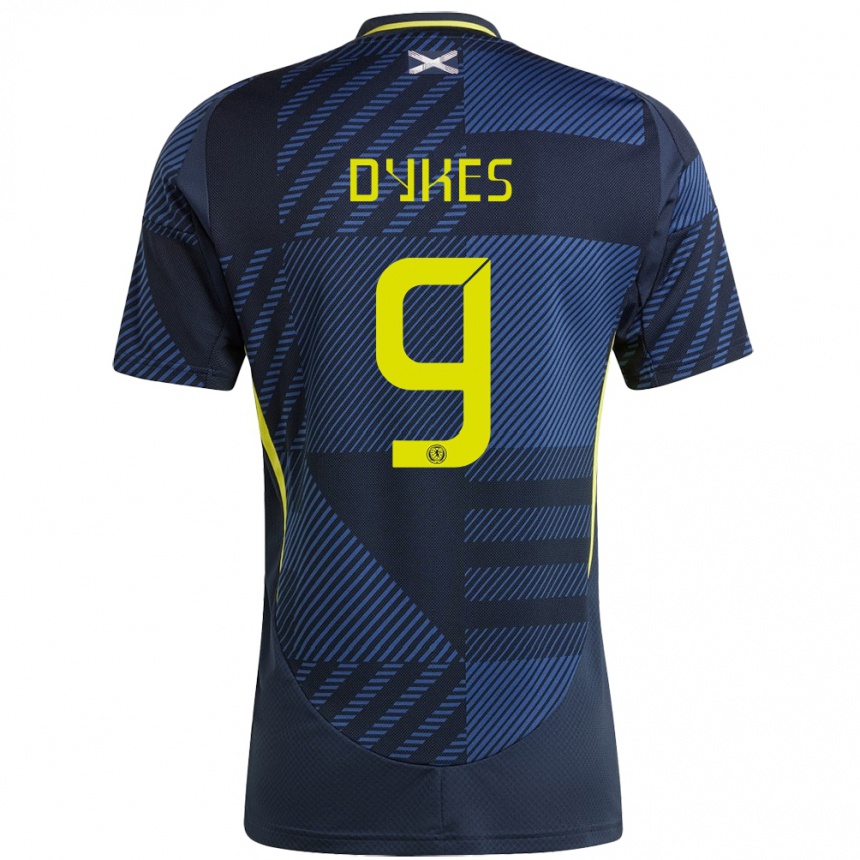 Mujer Fútbol Camiseta Escocia Lyndon Dykes #9 Azul Oscuro 1ª Equipación 24-26 Perú