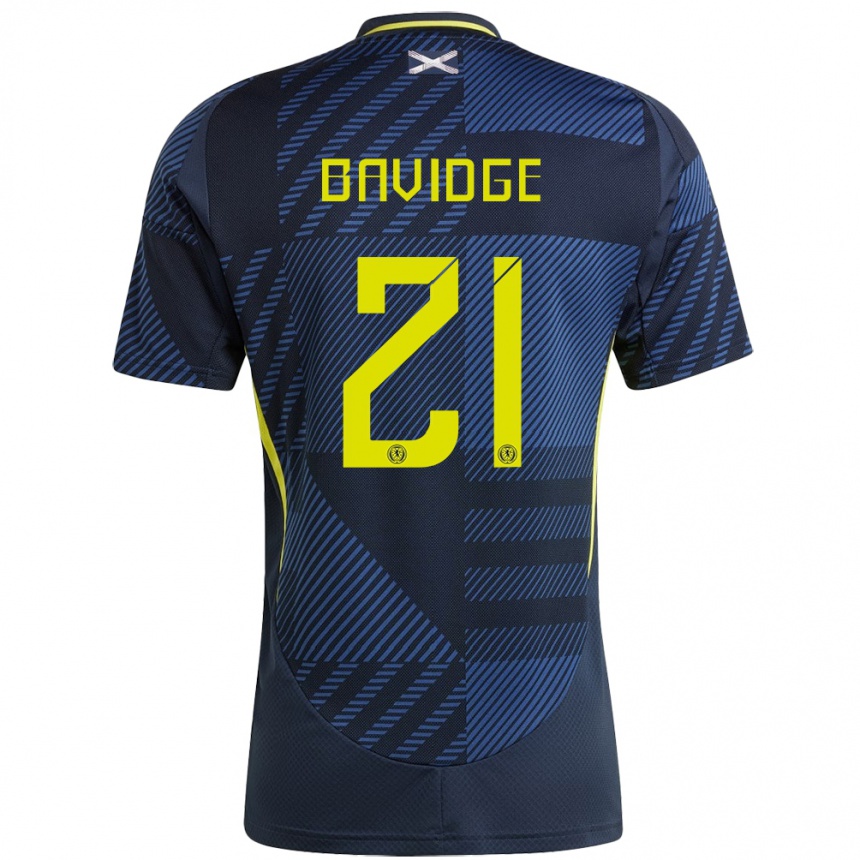 Mujer Fútbol Camiseta Escocia Alfie Bavidge #21 Azul Oscuro 1ª Equipación 24-26 Perú