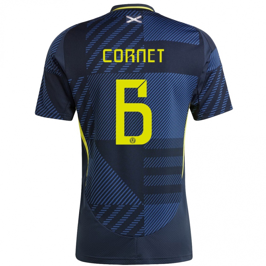 Mujer Fútbol Camiseta Escocia Chelsea Cornet #6 Azul Oscuro 1ª Equipación 24-26 Perú