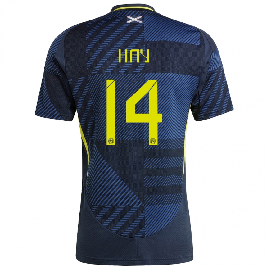 Mujer Fútbol Camiseta Escocia Brogan Hay #14 Azul Oscuro 1ª Equipación 24-26 Perú