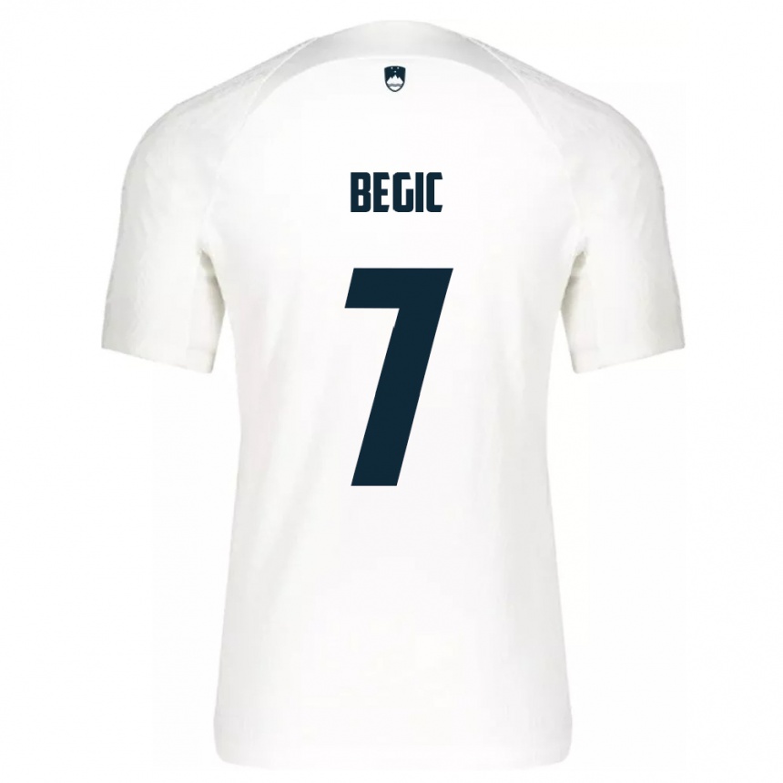 Mujer Fútbol Camiseta Eslovenia Tjas Begic #7 Blanco 1ª Equipación 24-26 Perú