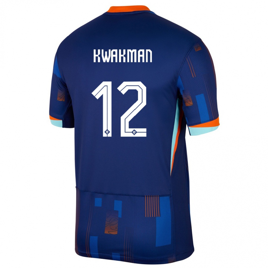 Mujer Fútbol Camiseta Países Bajos Dave Kwakman #12 Azul 2ª Equipación 24-26 Perú