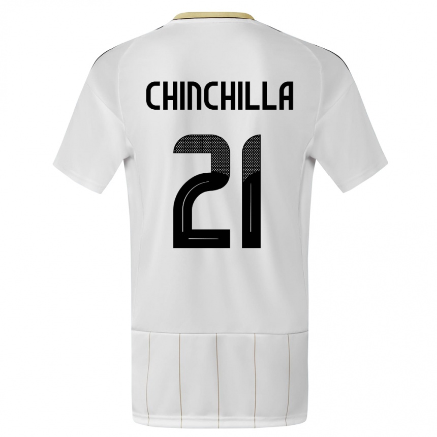 Mujer Fútbol Camiseta Costa Rica Viviana Chinchilla #21 Blanco 2ª Equipación 24-26 Perú