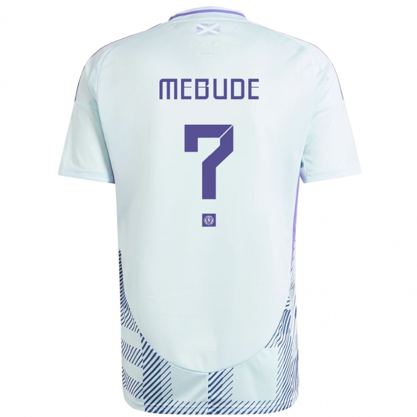 Mujer Fútbol Camiseta Escocia Adedire Mebude #0 Azul Menta Claro 2ª Equipación 24-26 Perú