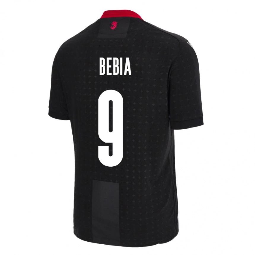 Mujer Fútbol Camiseta Georgia Maiko Bebia #9 Negro 2ª Equipación 24-26 Perú