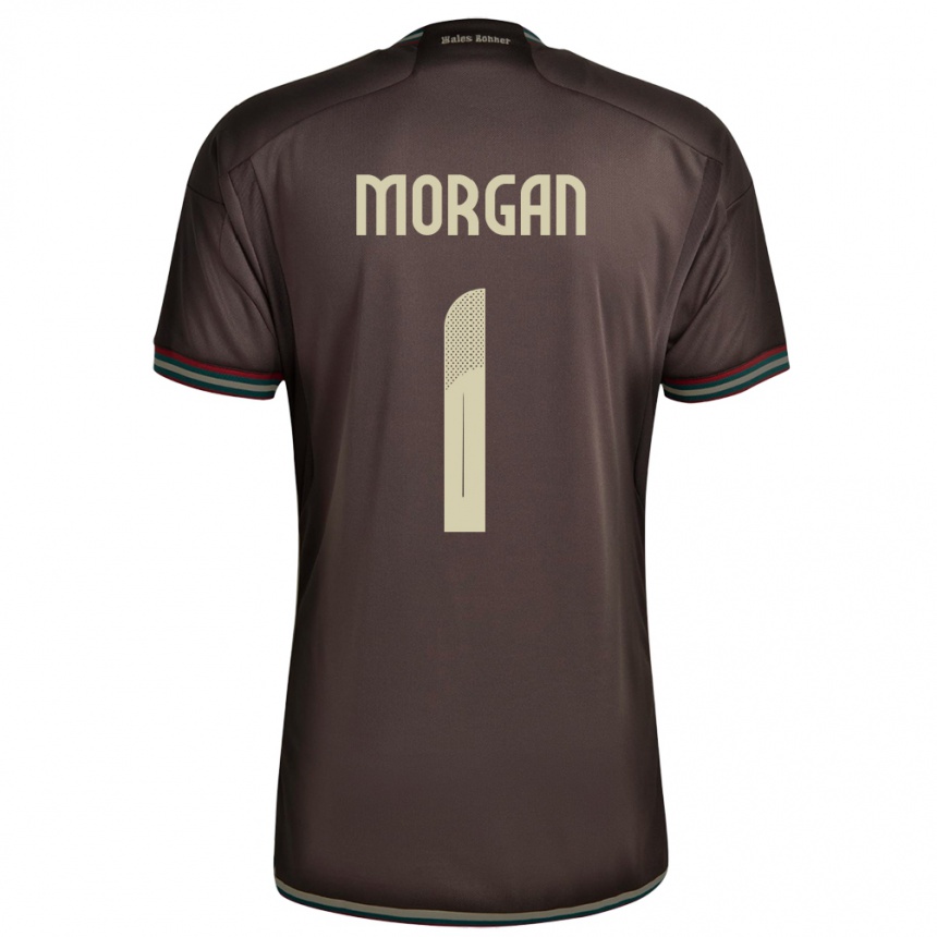 Mujer Fútbol Camiseta Jamaica Aliyah Morgan #1 Marrón Noche 2ª Equipación 24-26 Perú